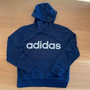 Adidas sweatshirt hoodie, Navy, Youth Size M (10/12)